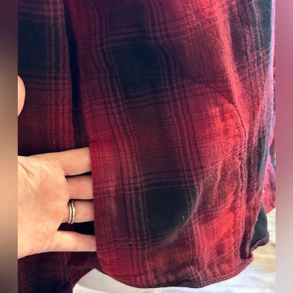 Eddie Bauer Women's Warm Buffalo Plaid Button Down‎ Flannel Shirt Jacket Shaket - Picture 7 of 10